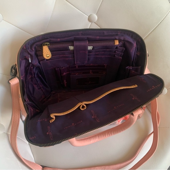 Anuschka Vintage Garden Hand Painted Satchel - Picture 10 of 10